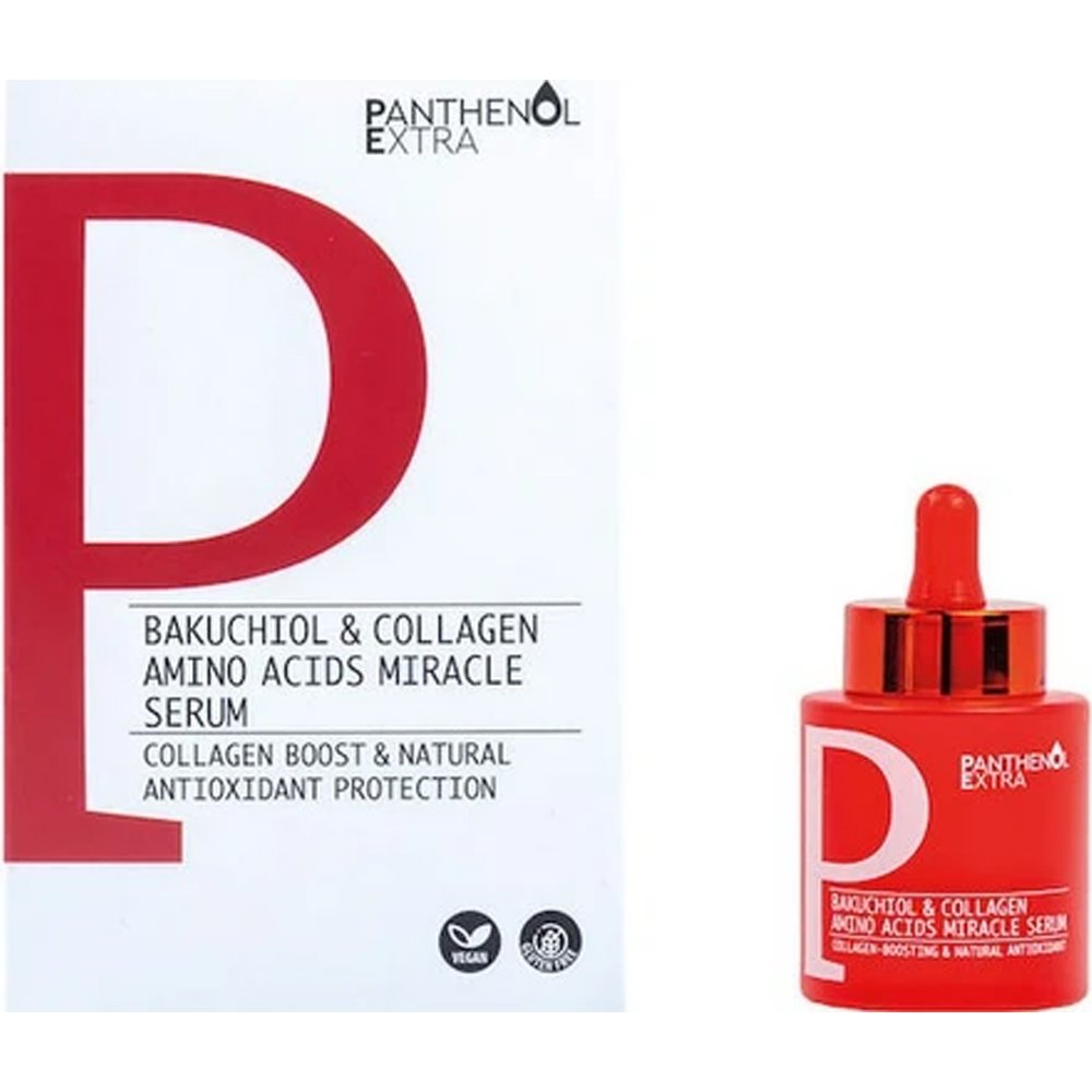 Panthenol Extra Bakuchiol & Collagen Amino Acids Miracle Serum Ορός Αντιγήρανσης & Ενυδάτωσης με Κολλαγόνο, Αμινοξέα & Μπακουχιόλη 30ml