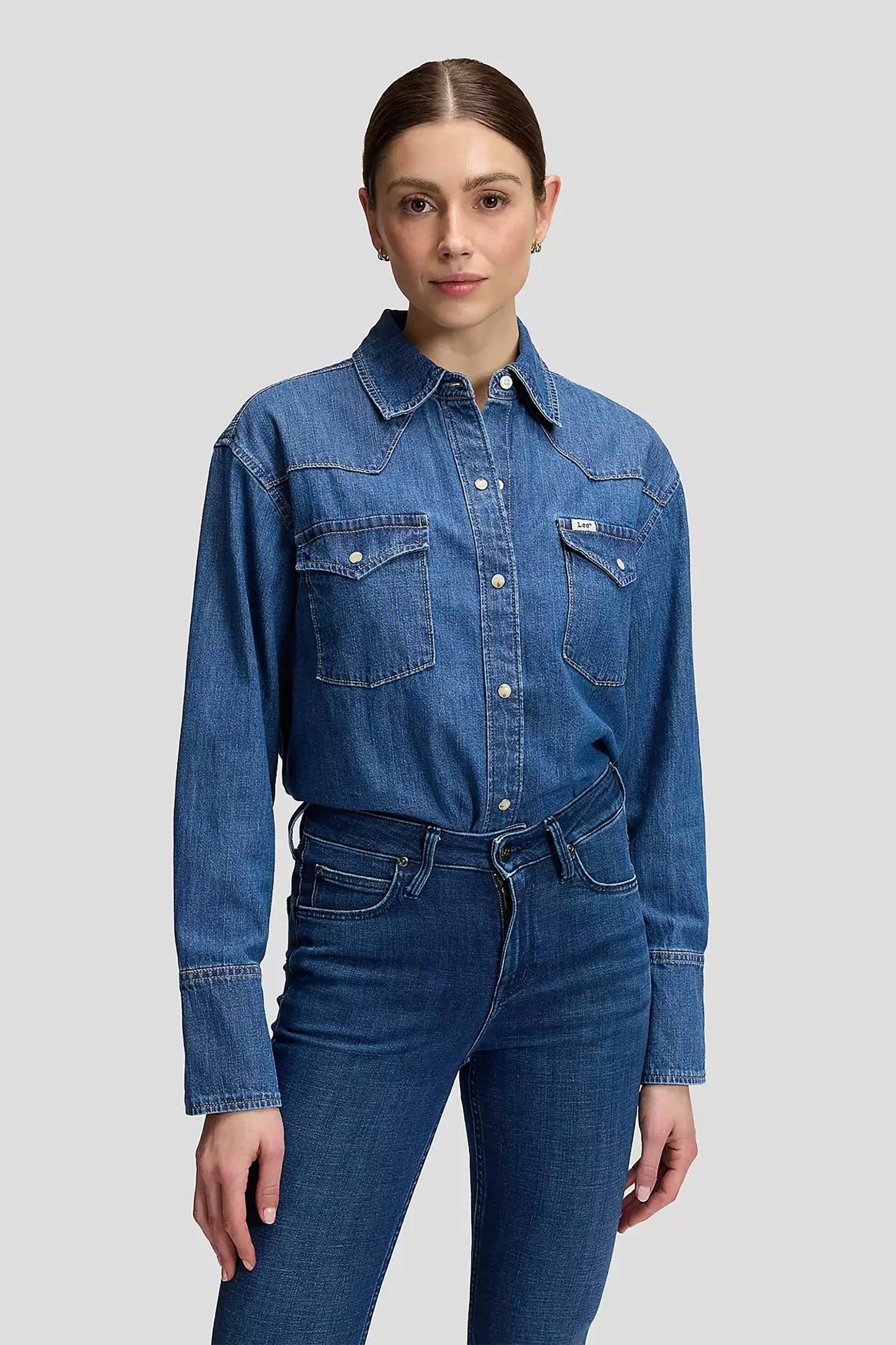 Lee® γυναικείο denim πουκάμισο Relaxed Fit "Essential Western"
