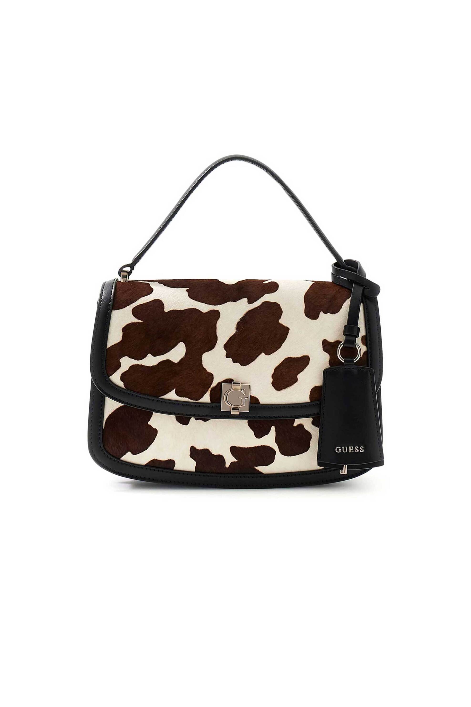 Guess γυναικεία δερμάτινη τσάντα crossbody "Audrey Cow" | ONE SIZE