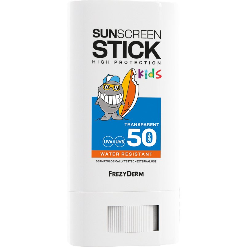 Frezyderm Kids Sunscreen Spf50+ Stick Διάφανο Παιδικό Αντηλιακό Στικ Προσώπου & Λαιμού Πολύ Υψηλής Προστασίας 20ml
