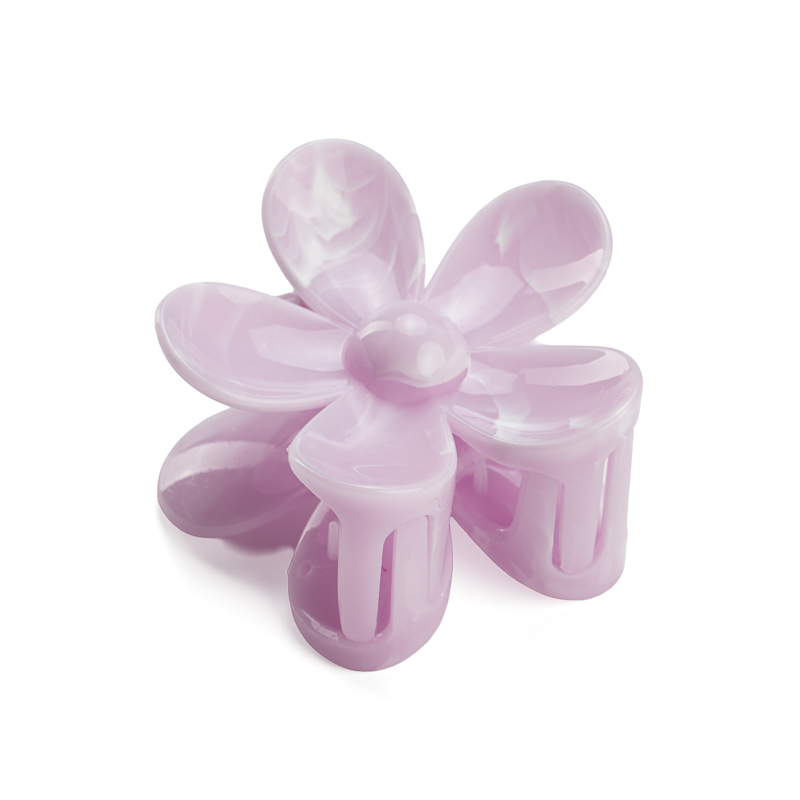 Κλαμέρ Μαλλιών Λουλούδι Light Pink Marble