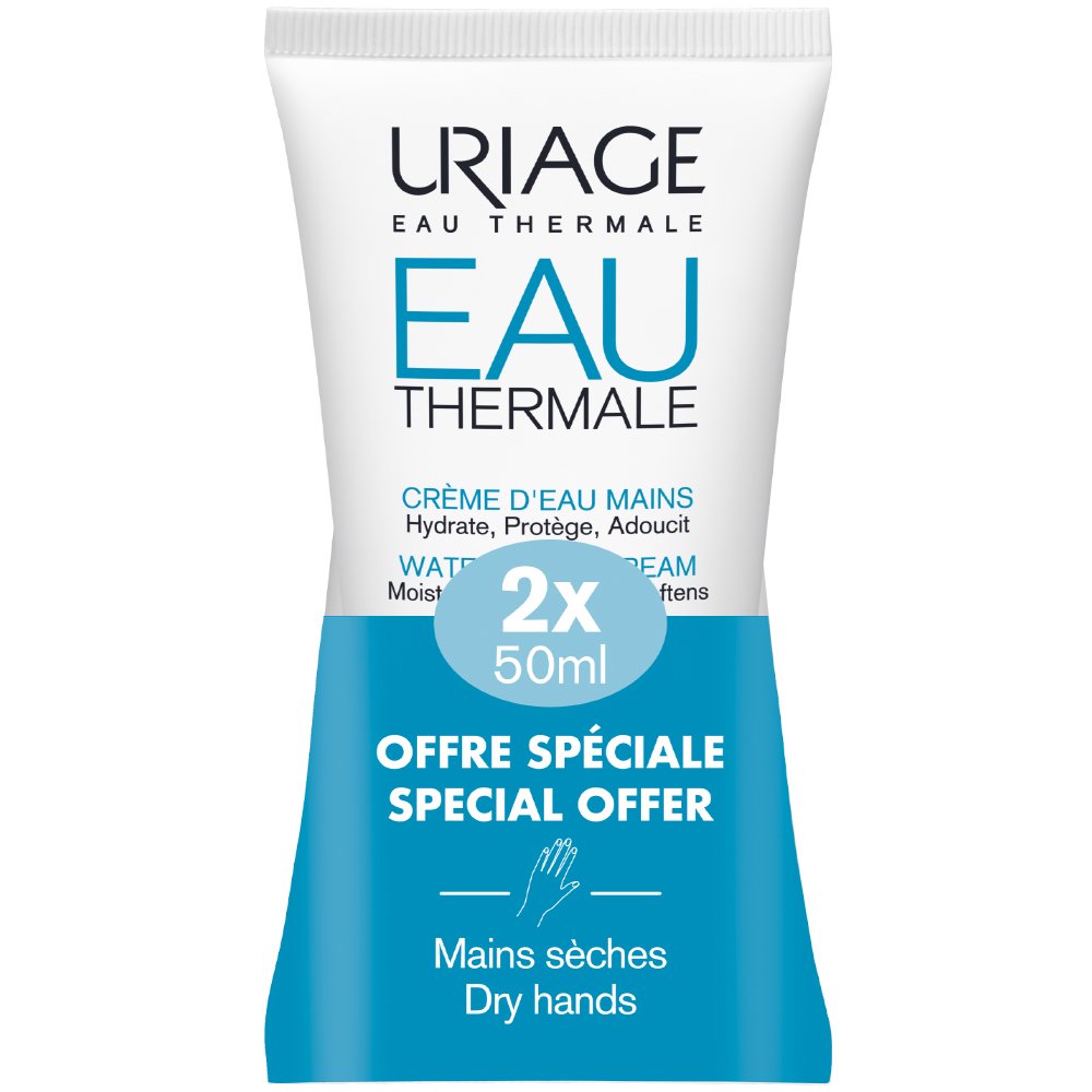 Uriage Promo Eau Thermale Water Hand Cream Ενυδατική & Προστατευτική Κρέμα Χεριών για Κανονικό προς Ξηρό Δέρμα 50ml (2x50ml)