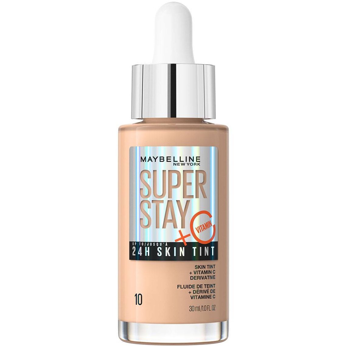 Maybelline Super Stay 24H Skin Tint with Vitamin C Liquid Foundation Υγρό Make Up με Βιταμίνη C για Ομοιόμορφη Κάλυψη έως & 24 Ώρες 30ml - 10