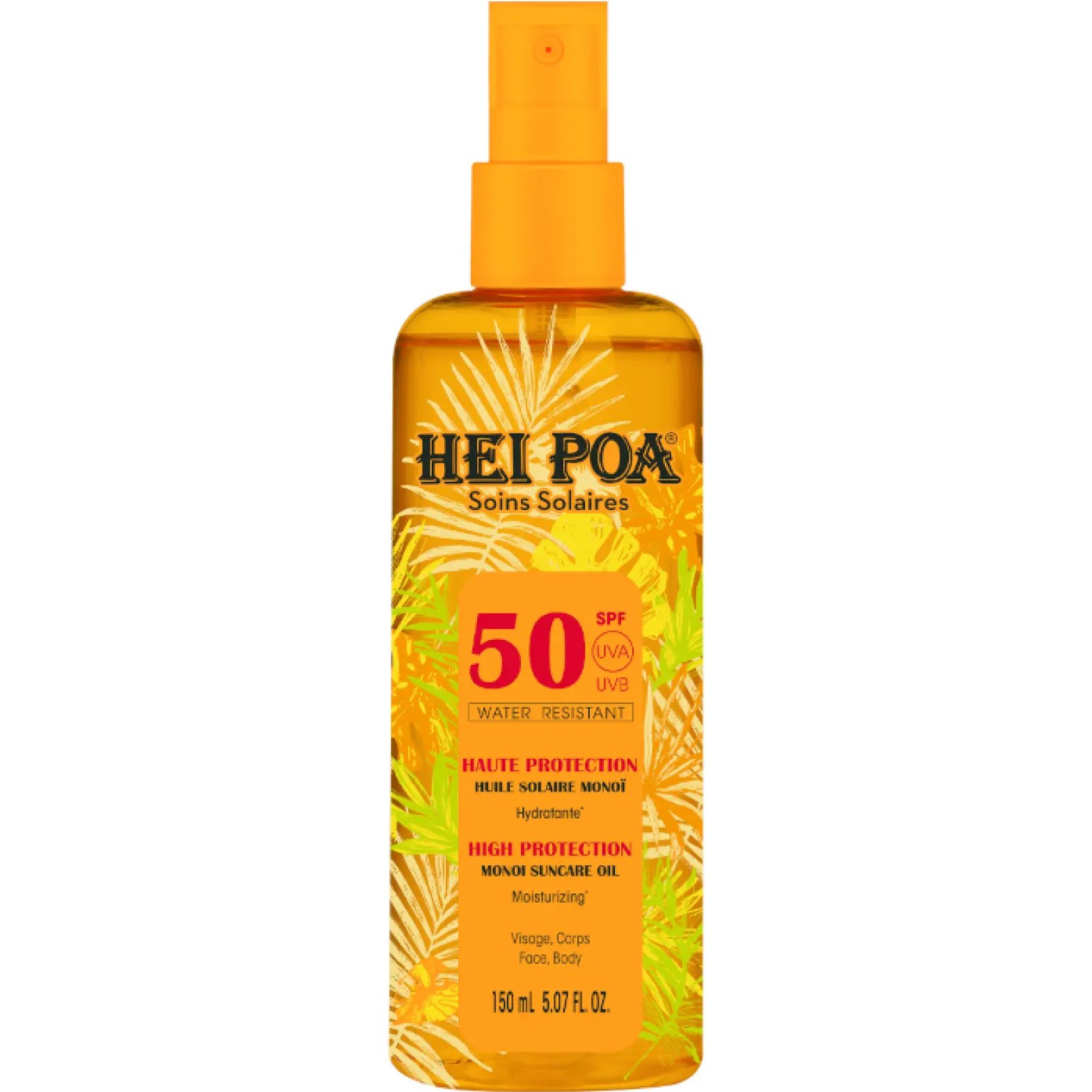Hei Poa Suncare Monoi Dry Oil Spray Spf50 Ξηρό Λάδι για Πρόσωπο - Μαλλιά - Σώμα σε Spray με Έντονο Άρωμα Tiare & Υψηλό Δείκτη Αντηλιακής Προστασίας 150ml