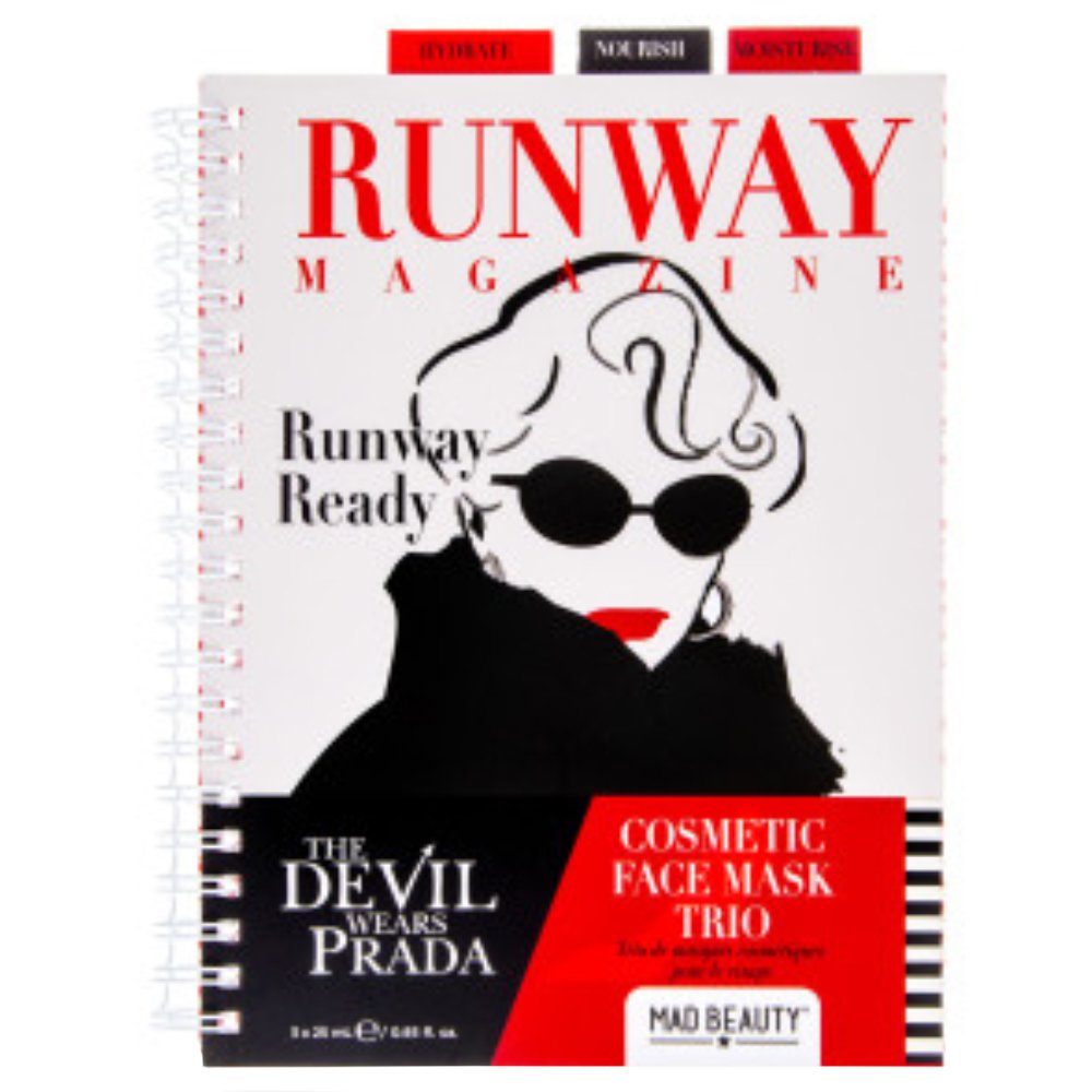 Mad Beauty Promo The Devil Wears Prada Runway Ready Aloe Vera Moisturizing & Green Tea Nourishing & Rose Hydrating Sheet Masks 3 Τεμάχια