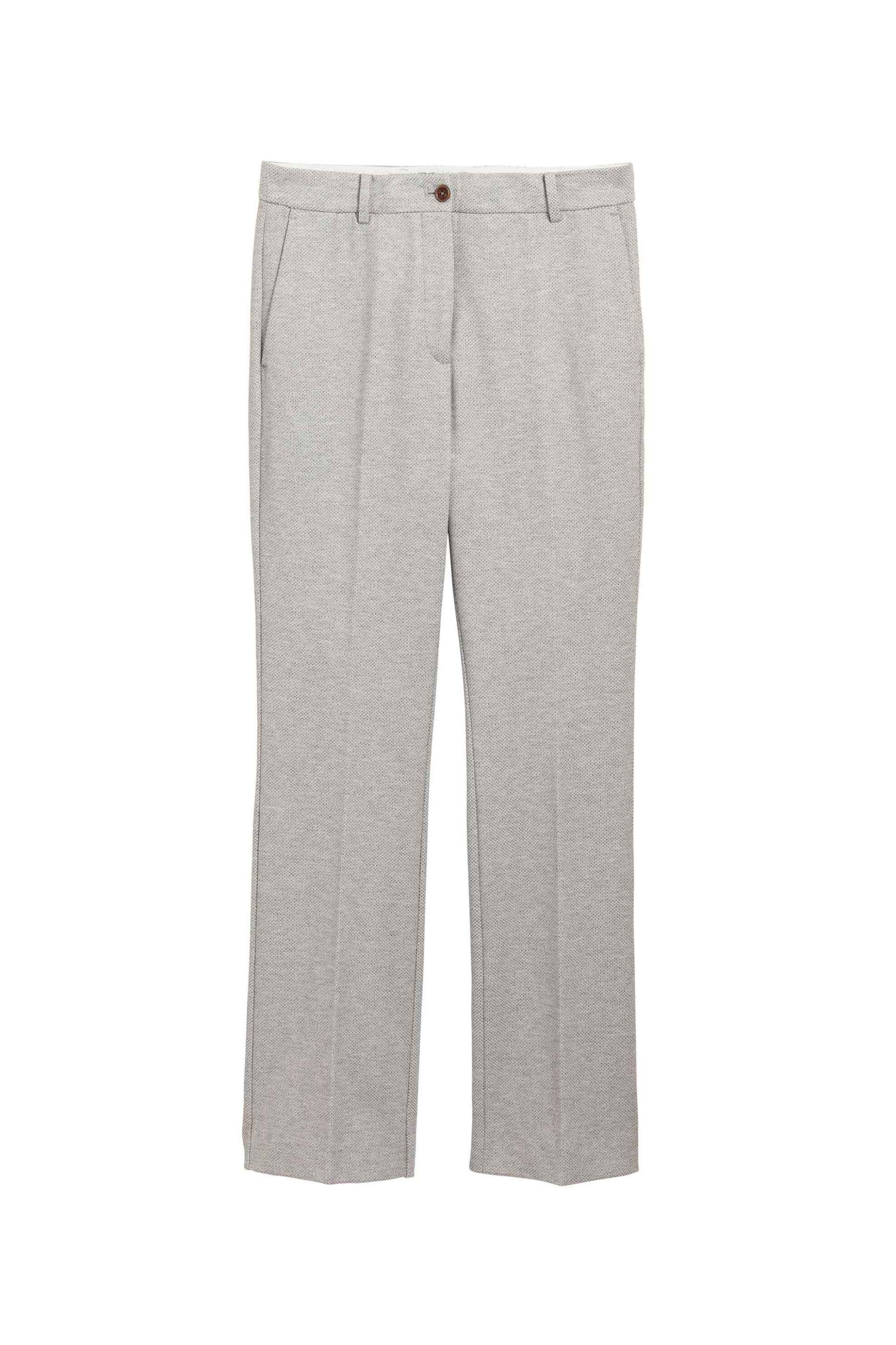 Gant γυναικείο παντελόνι μονόχρωμο cropped με πικέ υφή και τσέπες