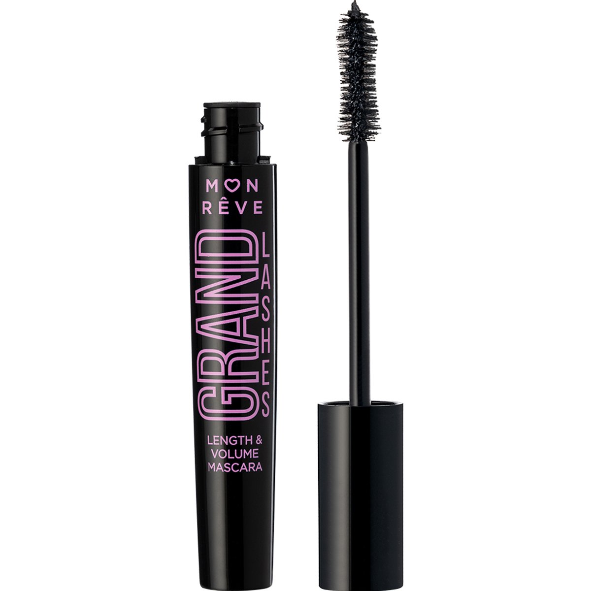 Mon Reve Grand Lashes Mascara Μάσκαρα για Μήκος & Όγκο με Εργονομικό Βουρτσάκι Ακριβείας σε Μαύρο Χρώμα 12ml - 01 Black