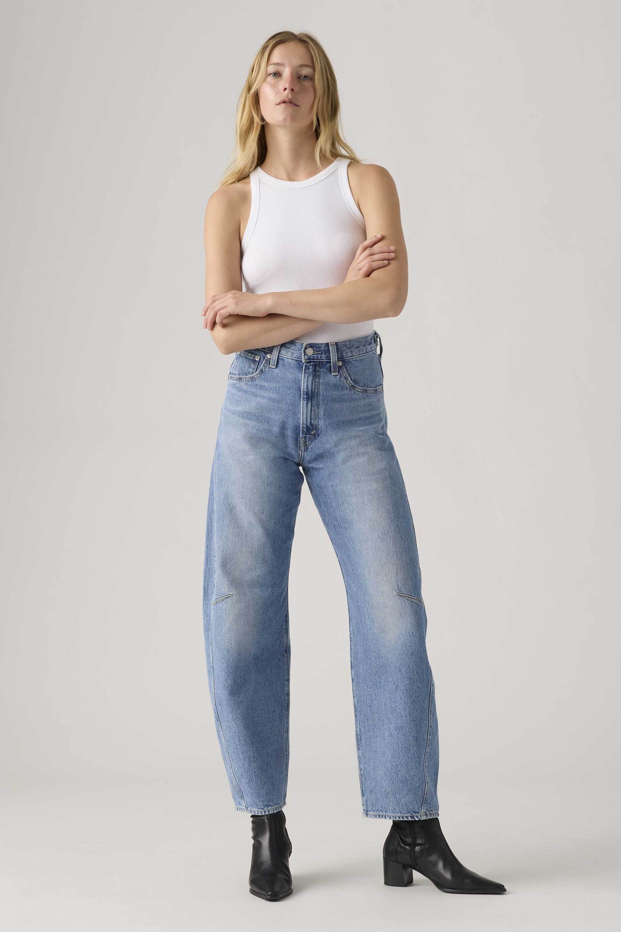 Levi's® γυναικείο ψηλόμεσο τζιν παντελόνι πεντάτσεπο Barrel Fit "Cinch"