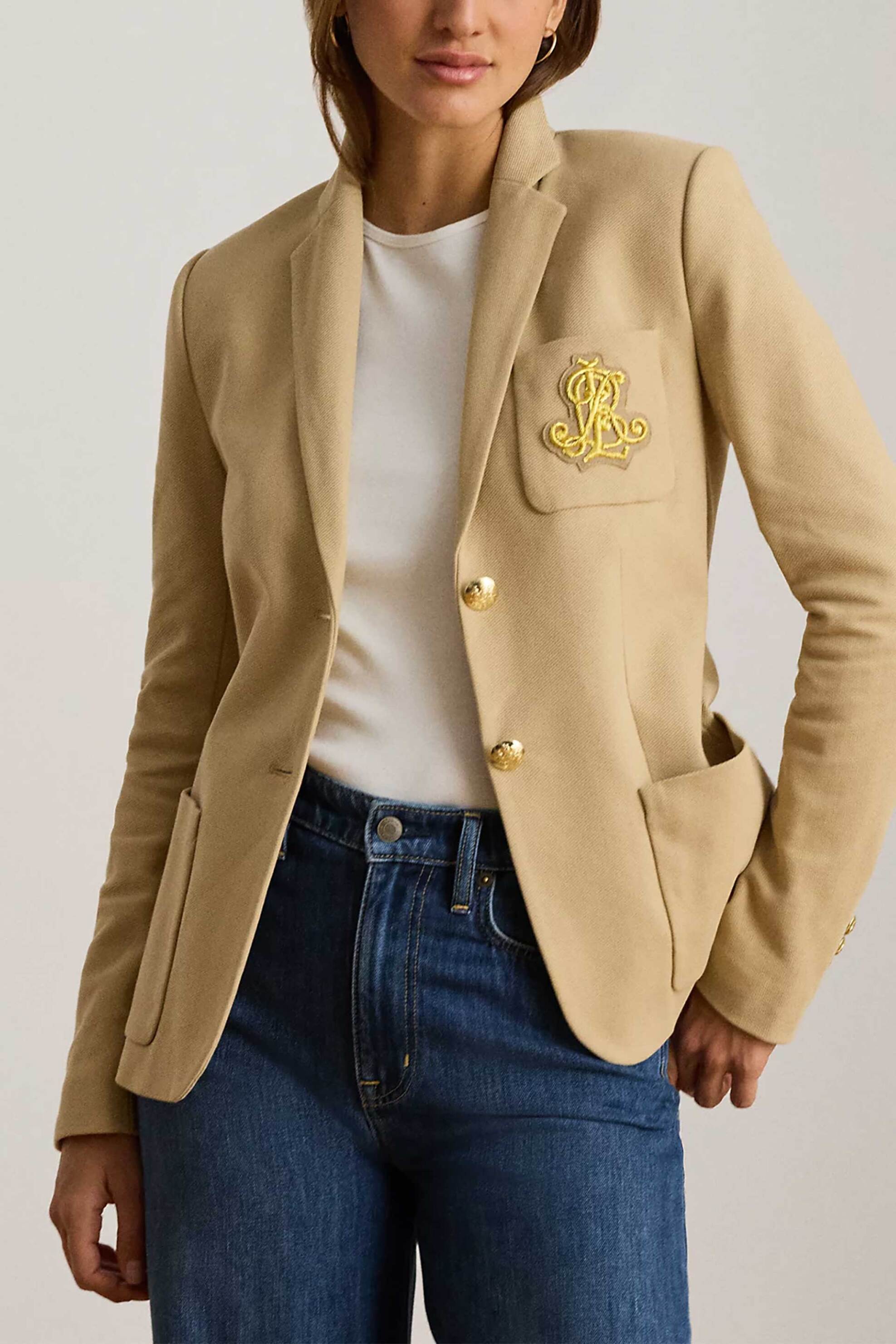 Lauren Ralph Lauren γυναικείο σακάκι με κεντημένο λογότυπο
