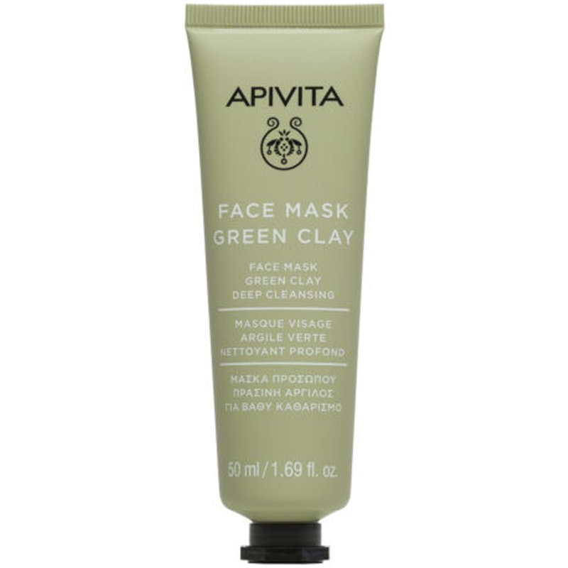 Apivita Green Clay Deep Cleansing Face Mask Μάσκα Προσώπου για Βαθύ Καθαρισμού με Πράσινη Άργιλο 50ml
