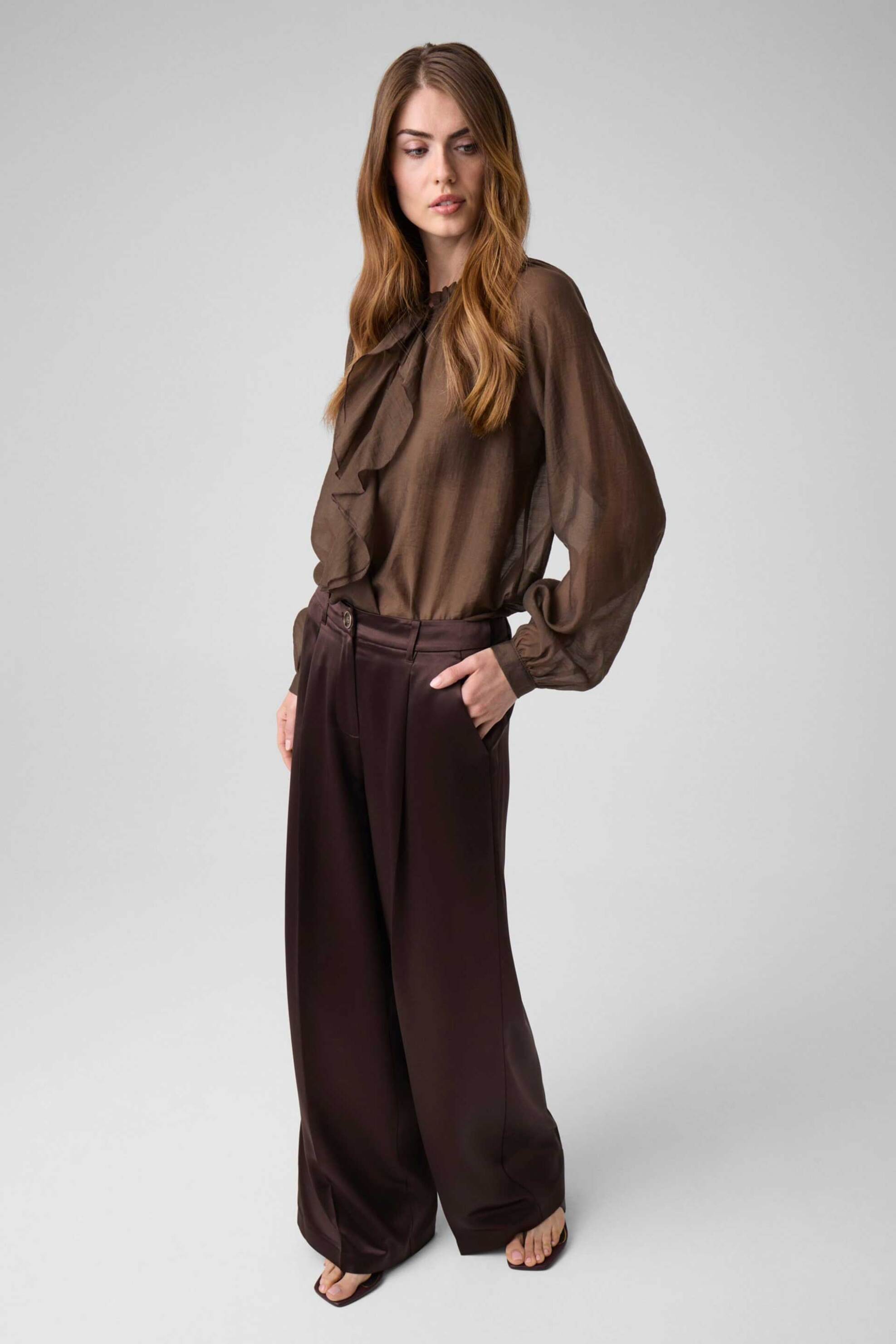 Guess γυναικείο παντελόνι Wide Leg "Flora"