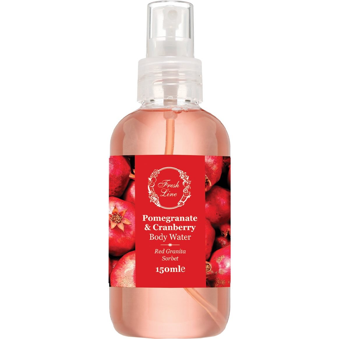 Fresh Line Fresh Bar Pomegranate & Cranberry Body Water Φρουτένιο & Αναζωογονητικό Αρωματικό Νερό Σώματος Φυσικής Σύνθεσης με Ρόδι & Κράνμπερι 150ml