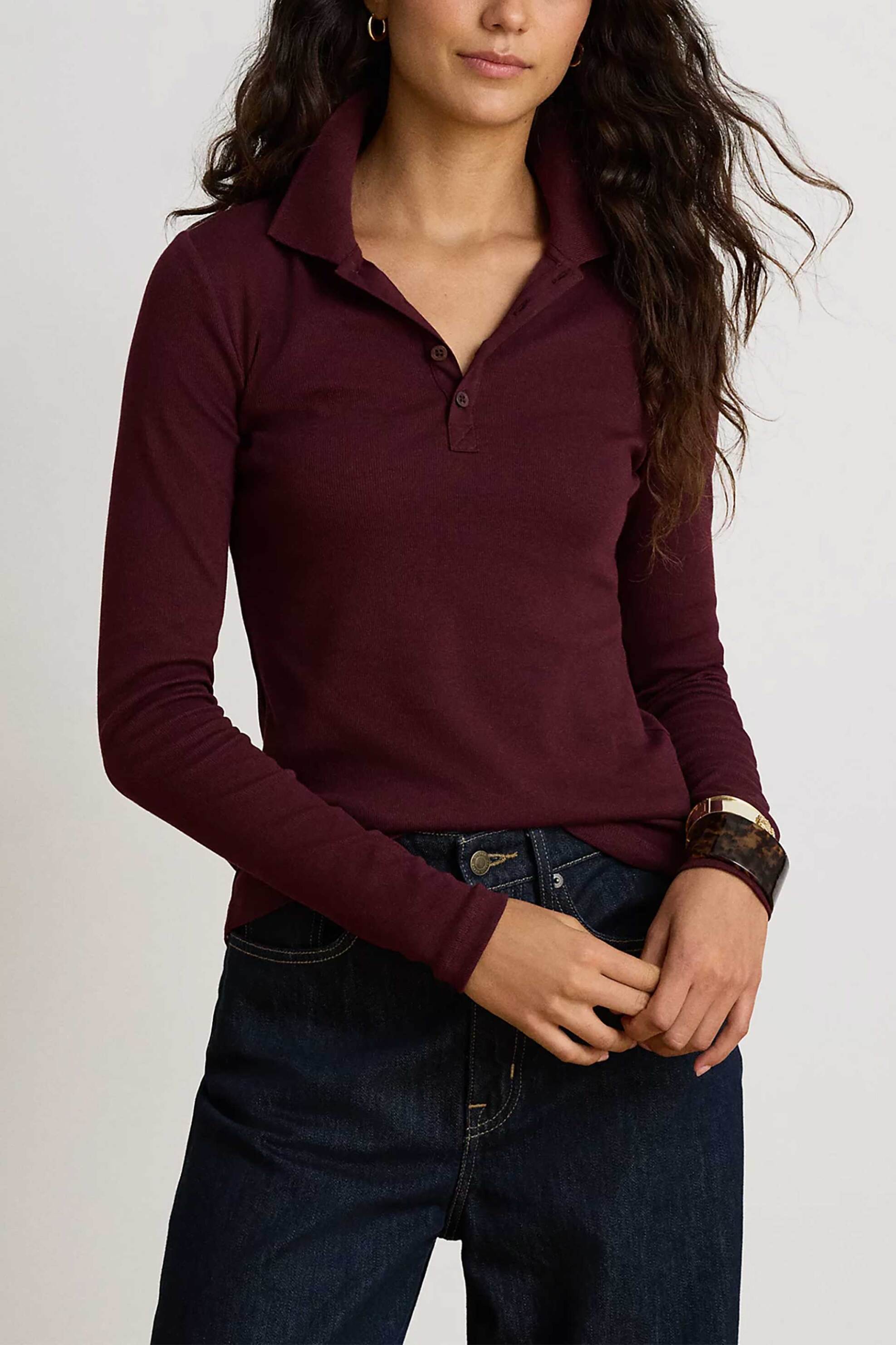 Lauren Ralph Lauren γυναικεία μπλούζα πλεκτή με πόλο γιακά
