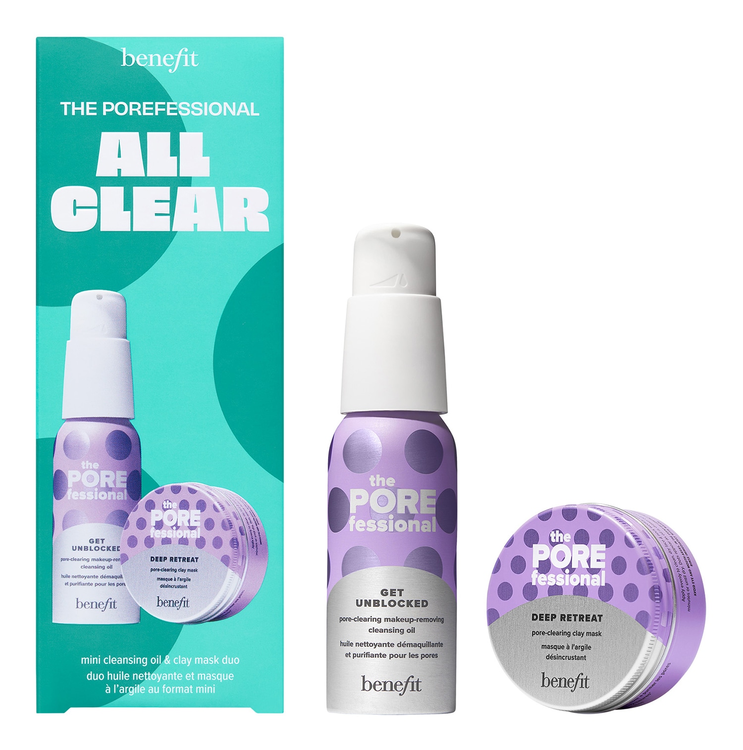 Benefit Cosmetics - The POREfessional All Clear - Λάδι καθαρισμού & Μάσκα Αργίλου Σετ | 30 ml