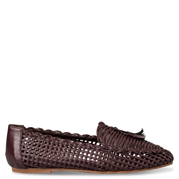 RAFFIA-EFFECT LOAFERS