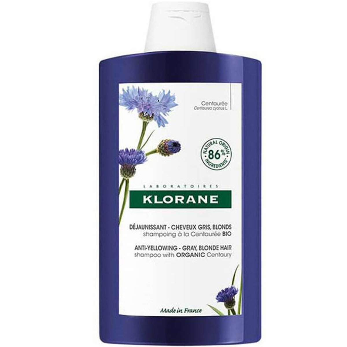 Klorane Centaury Shampoo Σαμπουάν με Κενταυρίδα για Λευκά - Γκρίζα Μαλλιά 400ml