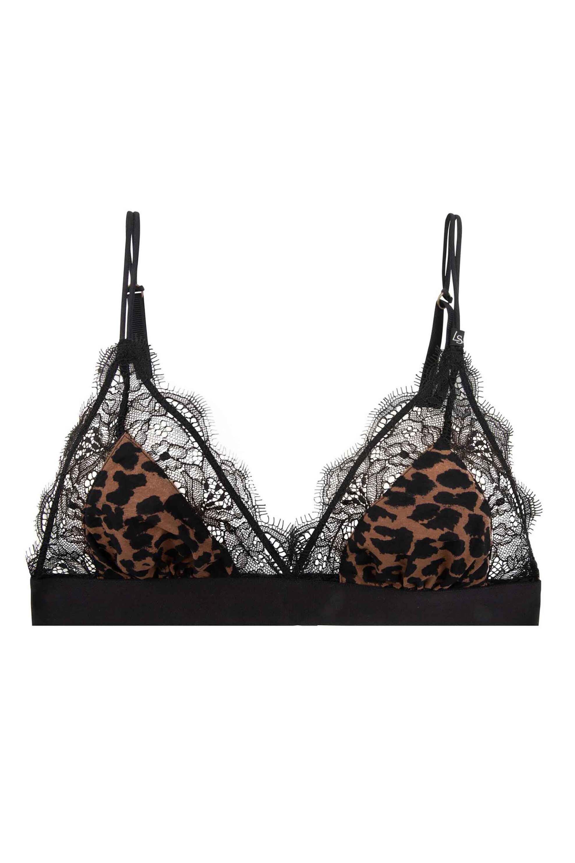 Love Stories γυναικείο bralette με leopard print και δαντέλα περιμετρικά "Love lace" | 70 A/B