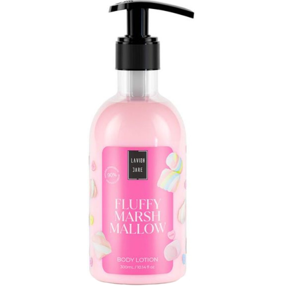 Lavish Care Body Lotion Fluffy Marshmallow Ενυδατική Κρέμα Σώματος με Ευχάριστο Άρωμα Marshmallow με Αντλία 300ml