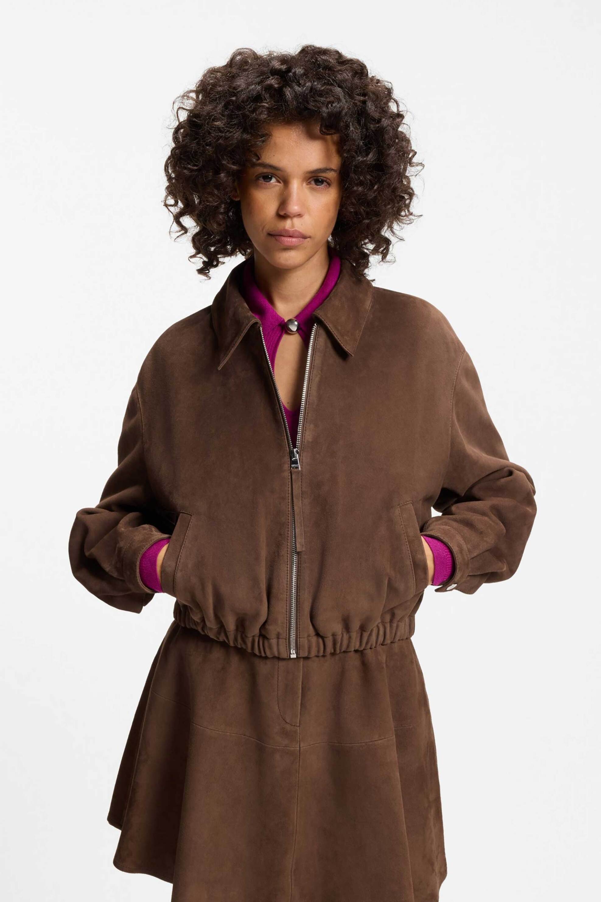 Hugo γυναικείο suede jacket "Liph"