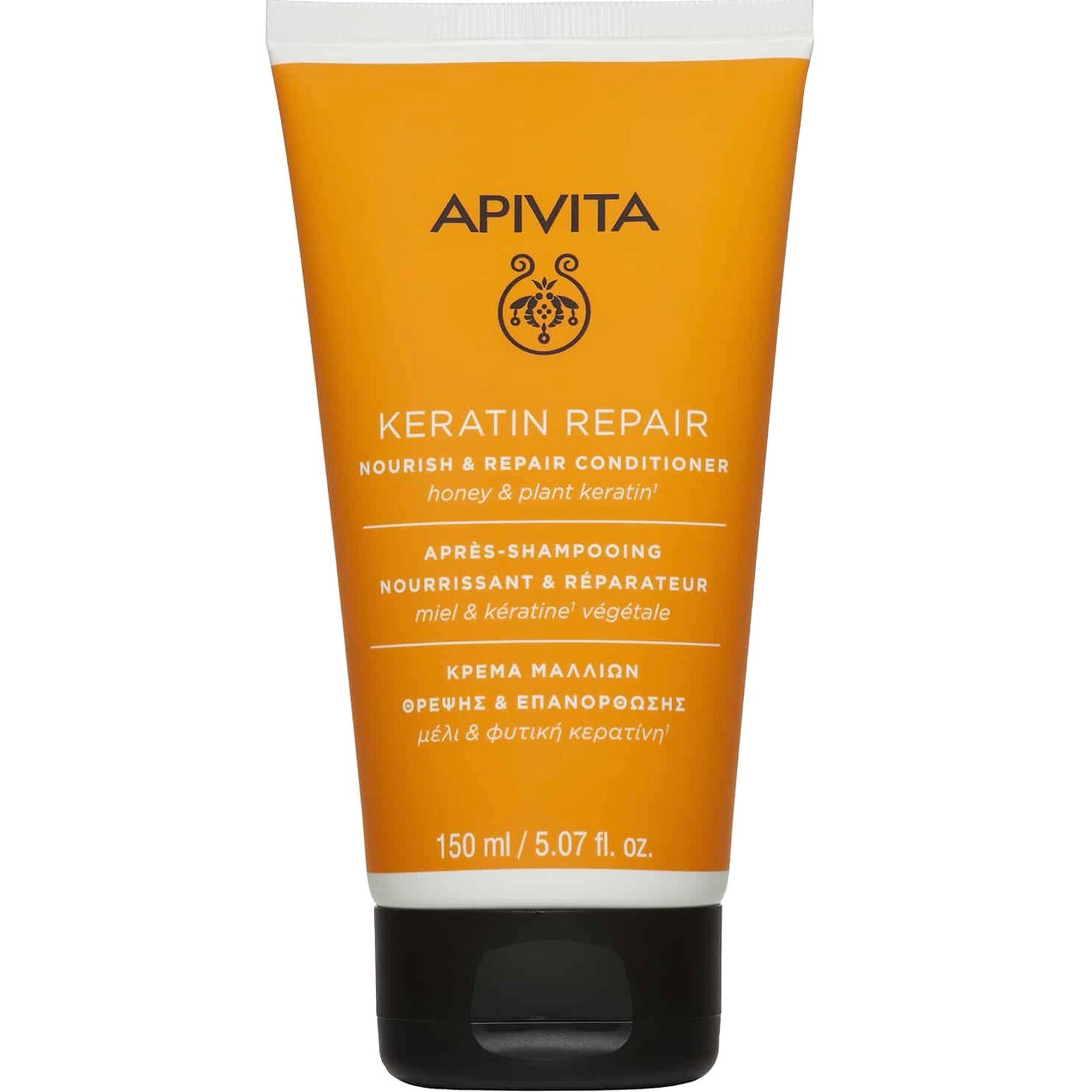 Apivita Keratin Repair Conditioner Μαλακτική Κρέμα Μαλλιών για Θρέψη - Επανόρθωση με Μέλι & Φυτική Κερατίνη 150ml