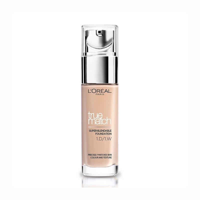 L'Oreal Paris True Match Foundation 30ml Υγρό Make up που Καλύπτει τις Ατέλειες, Περιποιείται & Φροντίζει την Επιδερμίδα - 1D Golden Ivory