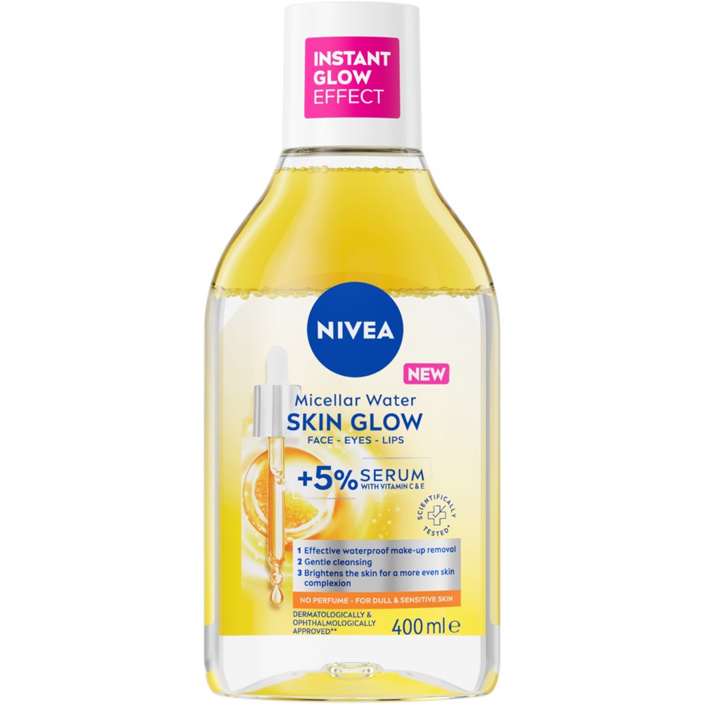 Nivea Skin Glow Micellar Water Ενυδατικό Μικυλλικό Νερό Ντεμακιγιάζ για Θαμπή & Ευαίσθητη Επιδερμίδα 400ml