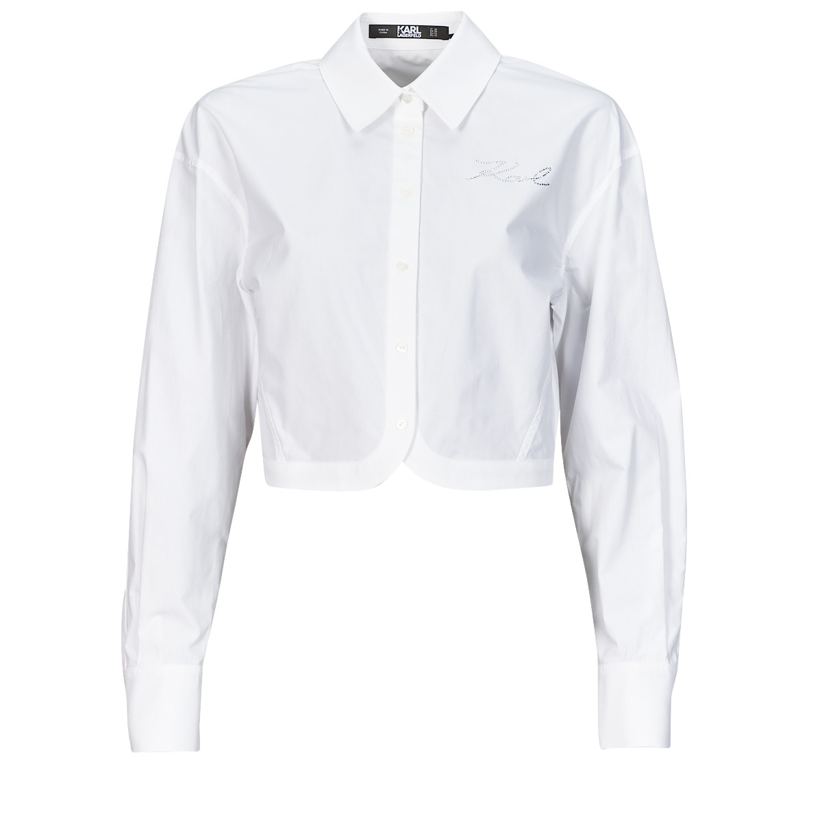 Πουκάμισα Karl Lagerfeld crop poplin shirt