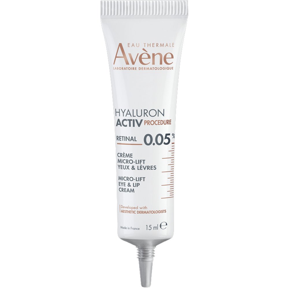 Avene Hyaluron Activ Retinal Micro Lift Eyes & Lips Cream Κρέμα Ματιών & Χειλιών που Συσφίγγει το Περίγραμμα, Γεμίζει τις Ρυτίδες & Αναδεικνύει τη Λάμψη με 0,05% Ρετιναλδεϋδη 15ml