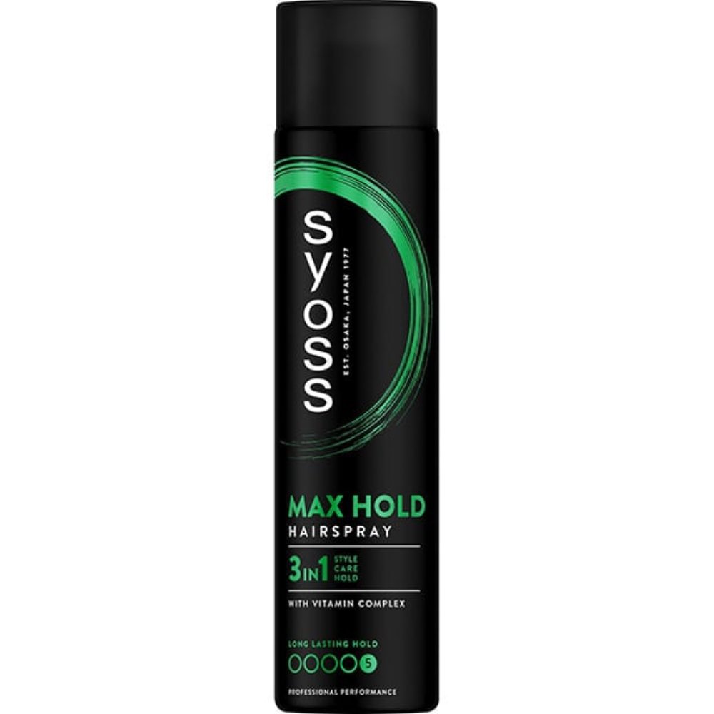 Syoss Max Hold 3in1 With Vitamin Complex Long Lasting Hairspray Επαγγελματική Λάκ για Πολύ Δυνατό Κράτημα με Μεγάλη Διάρκεια 400ml