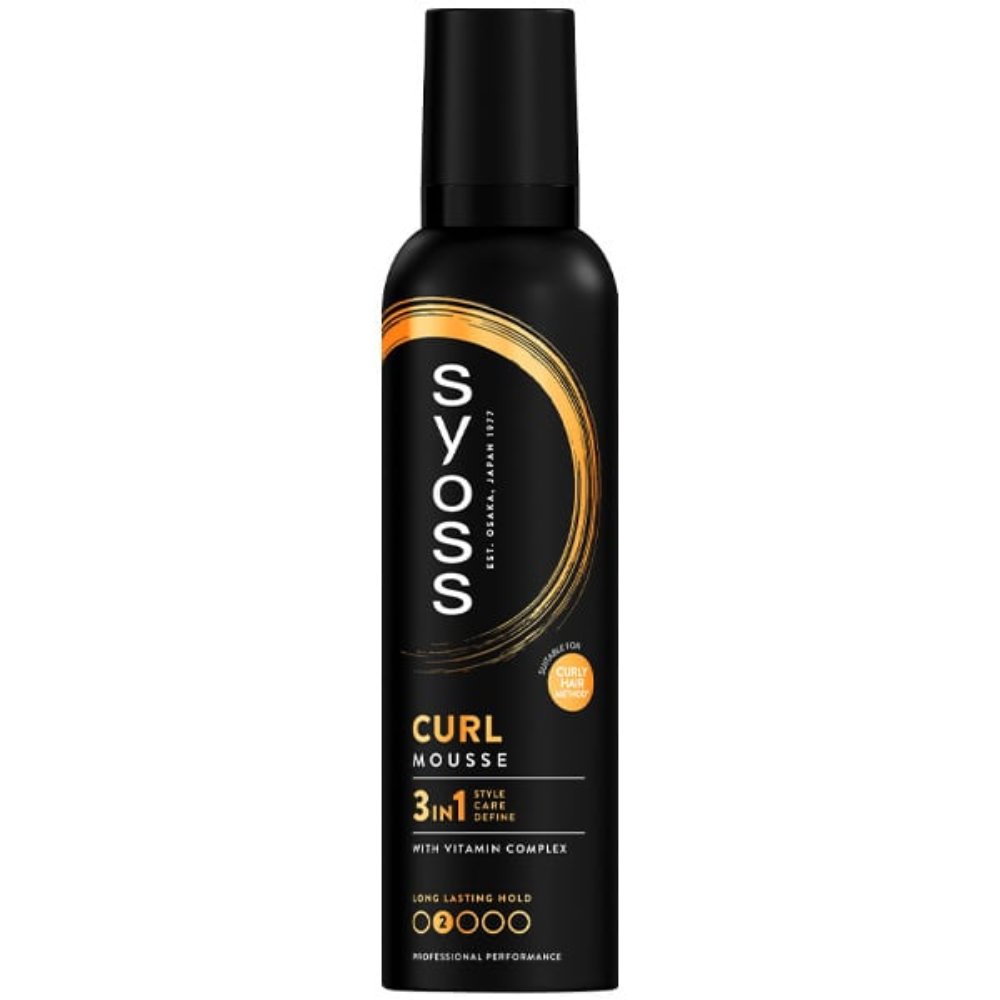 Syoss Curl Mouse 3in1 With Vitamin Complex Long Lasting Hold Ενυδατικός Αφρός για Επανόρθωση & Περιποίηση για 24 Ώρες Κράτημα με Φυσικό Αποτέλεσμα 250ml