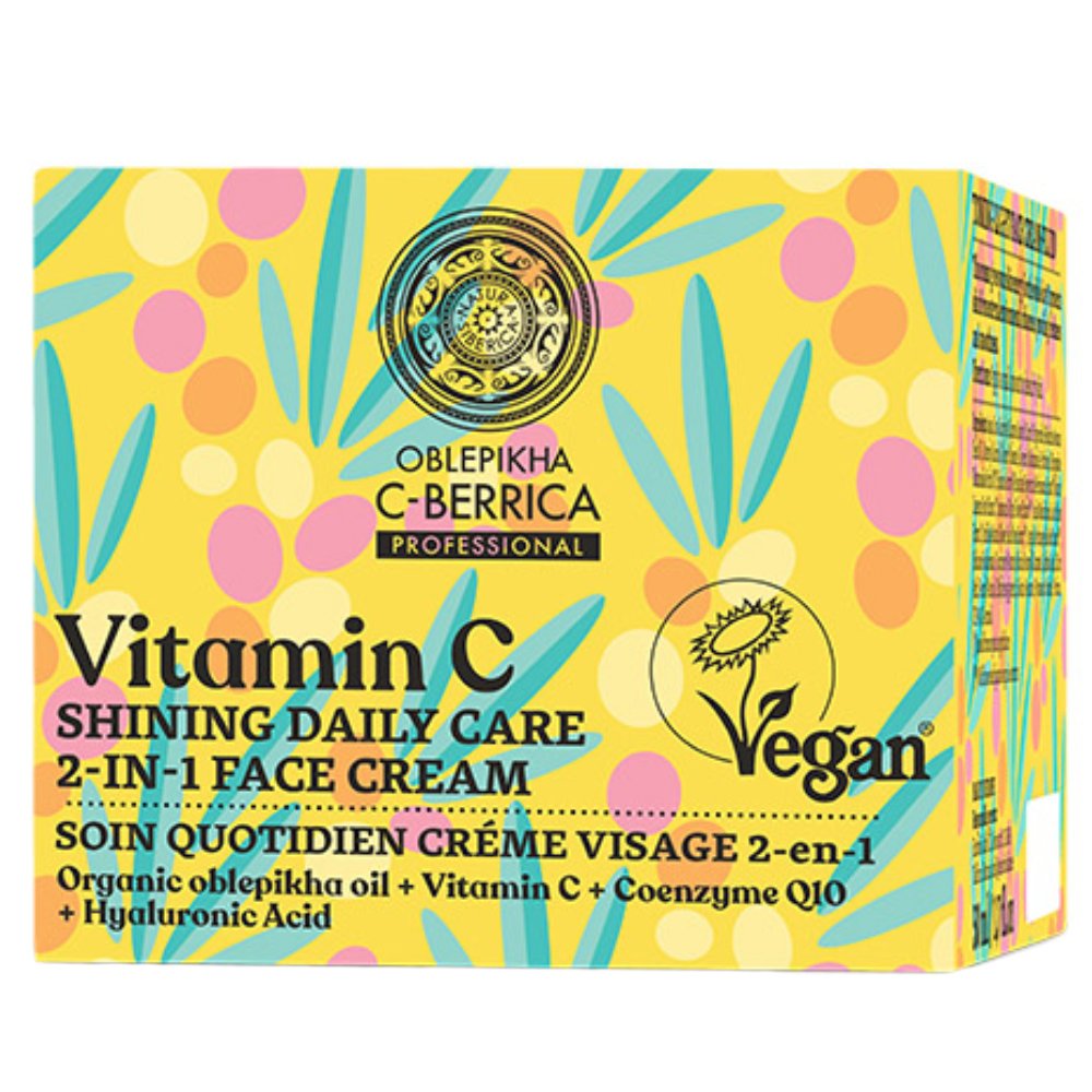 Natura Siberica Oblepikha Vitamin C Shining Daily Care 2-In-1 Face Cream Ενυδατική Κρέμα Προσώπου 2 σε 1 για Λαμπερή & Νεανική επιδερμίδα 50ml