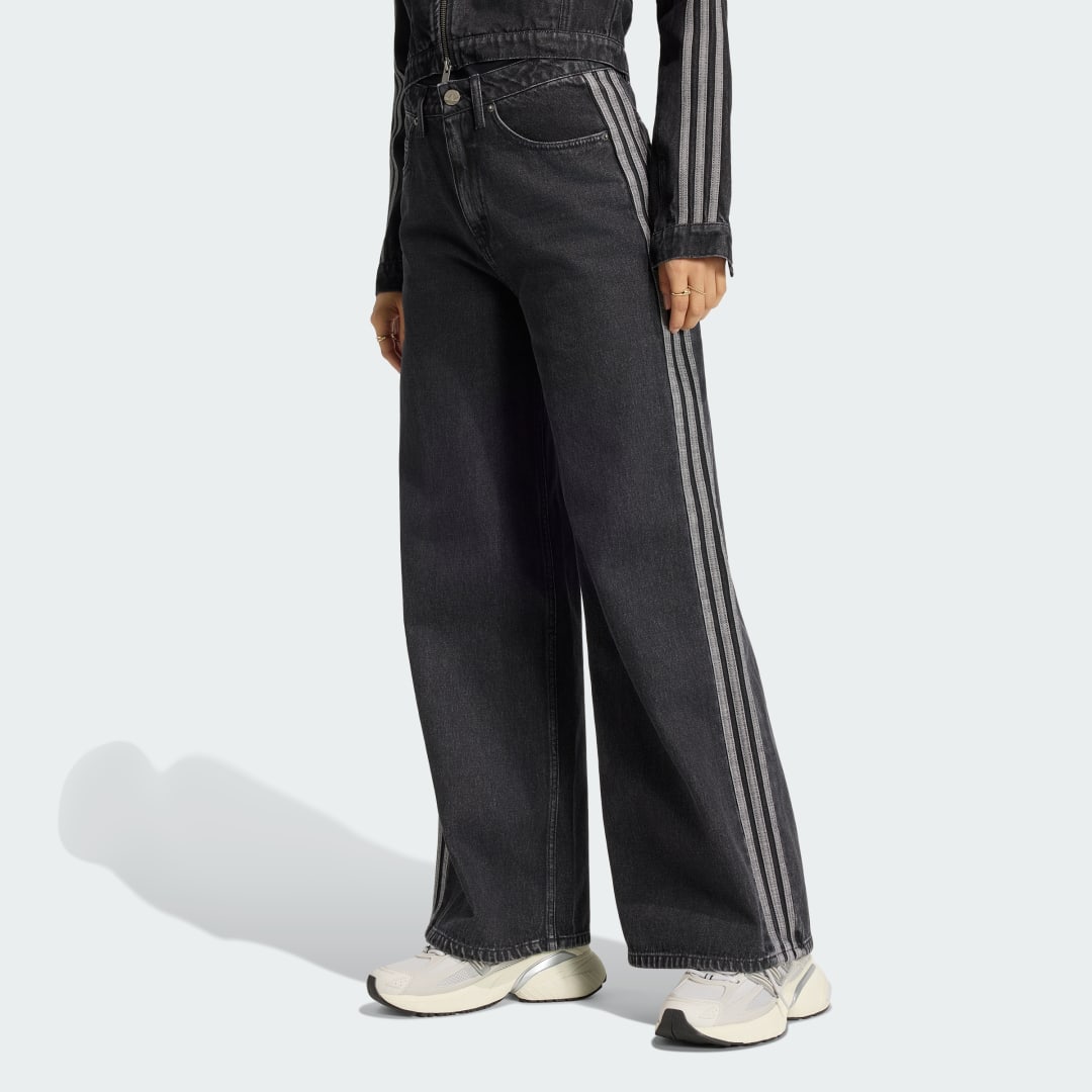 ΨΗΛΟΜΕΣΟ ΠΑΝΤΕΛΟΝΙ DENIM ΜΕ ΦΑΡΔΙΑ ΜΠΑΤΖΑΚΙΑ