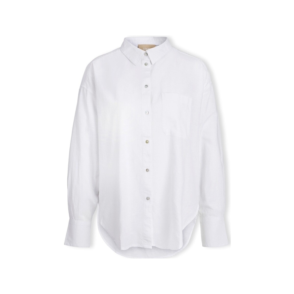 Μπλούζα JJXX Jamie Linen Shirt L/S - White