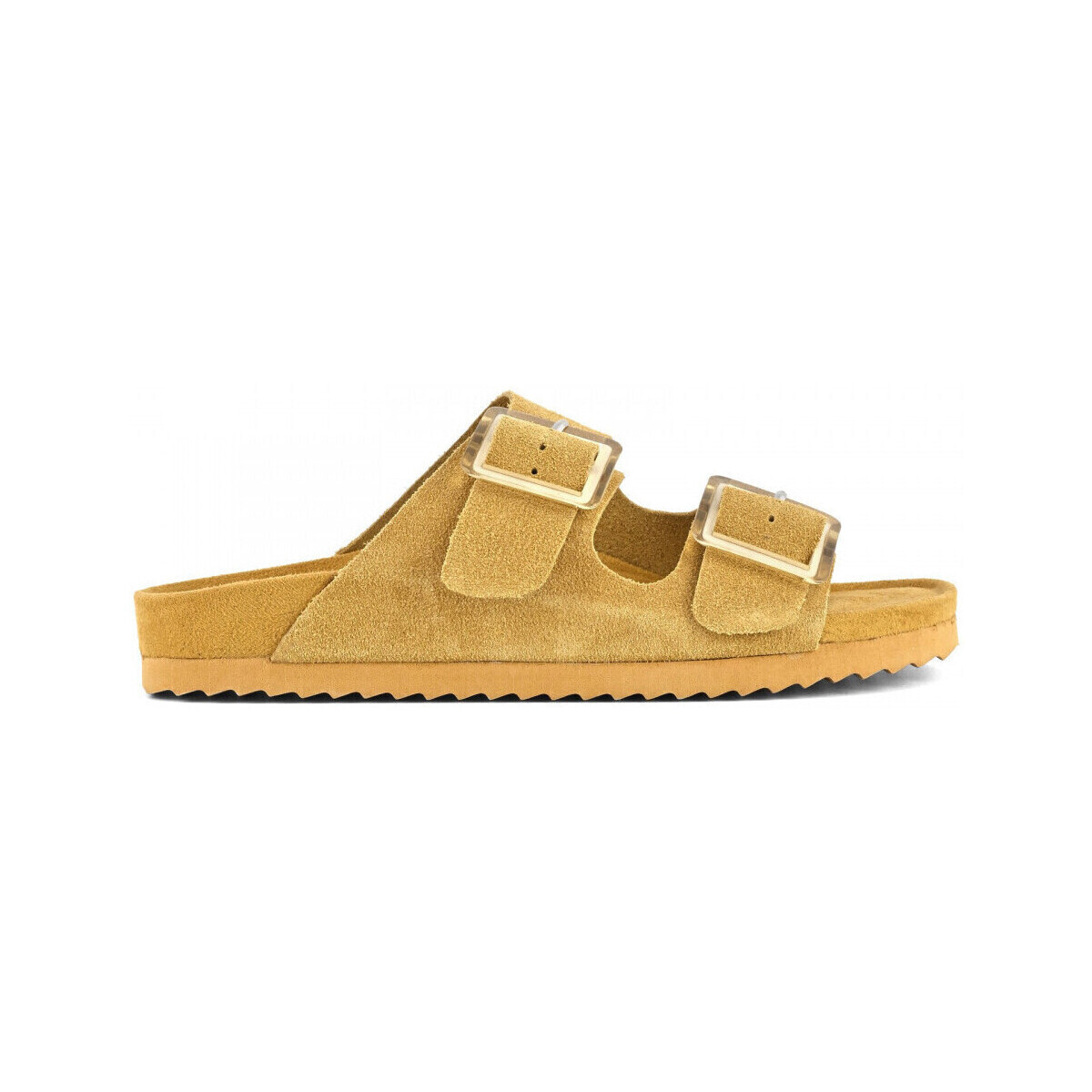 Σανδάλια Colors of California Cow suede bio with two buckles