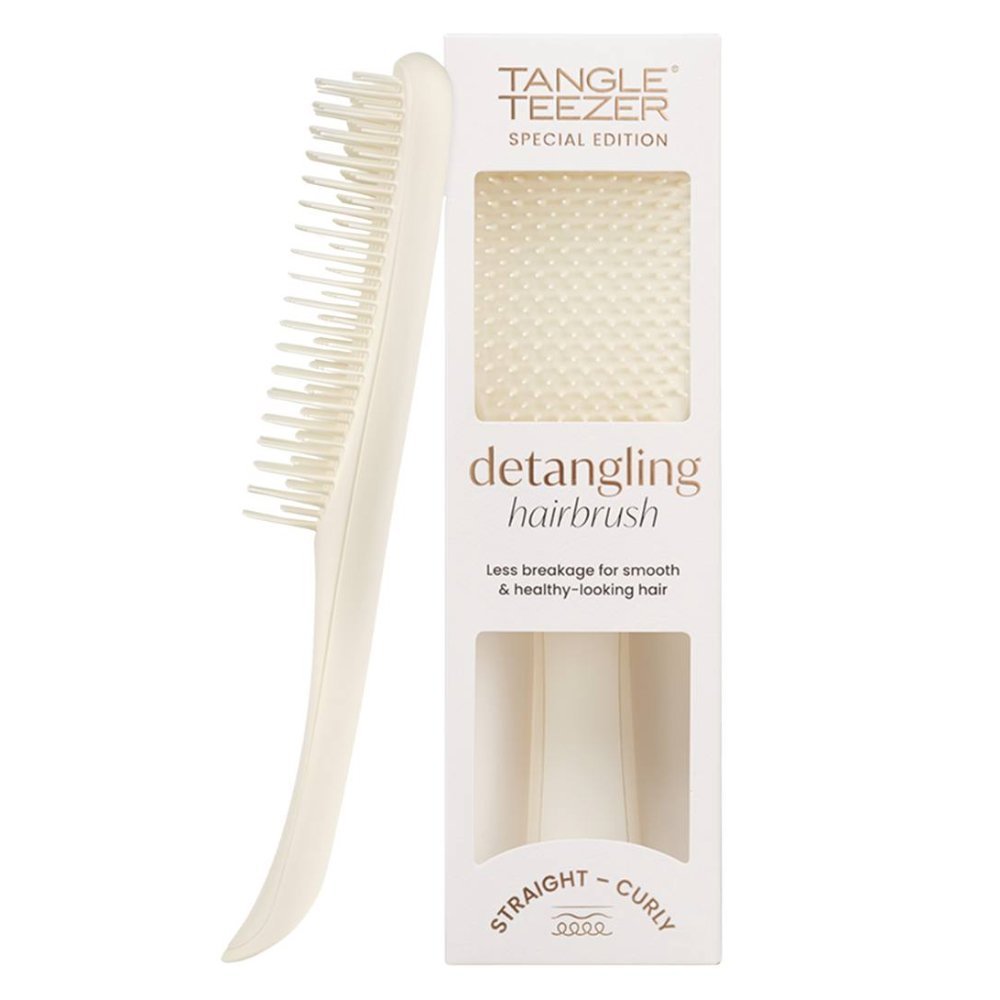 Tangle Teezer Special Edition The Ultimate Detangler Straight & Curly Hairbrush Βούρτσα για Εύκολο Ξεμπέρδεμα για Δυνατά & Σγουρά Μαλλιά 1 Τεμάχιο - Porcelain Cream