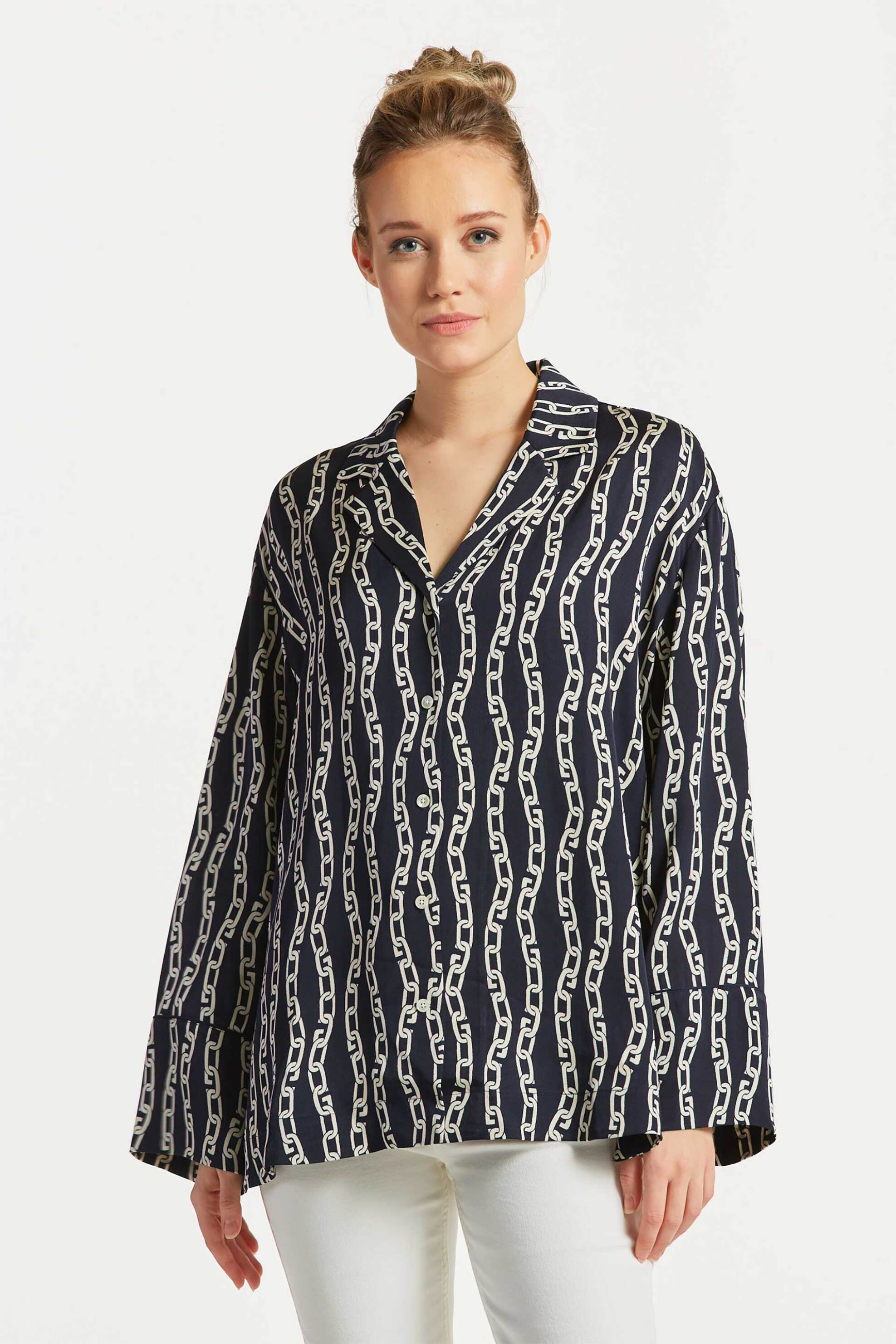 Gant γυναικείο πουκάμισο με all-over contrast chain print | 38