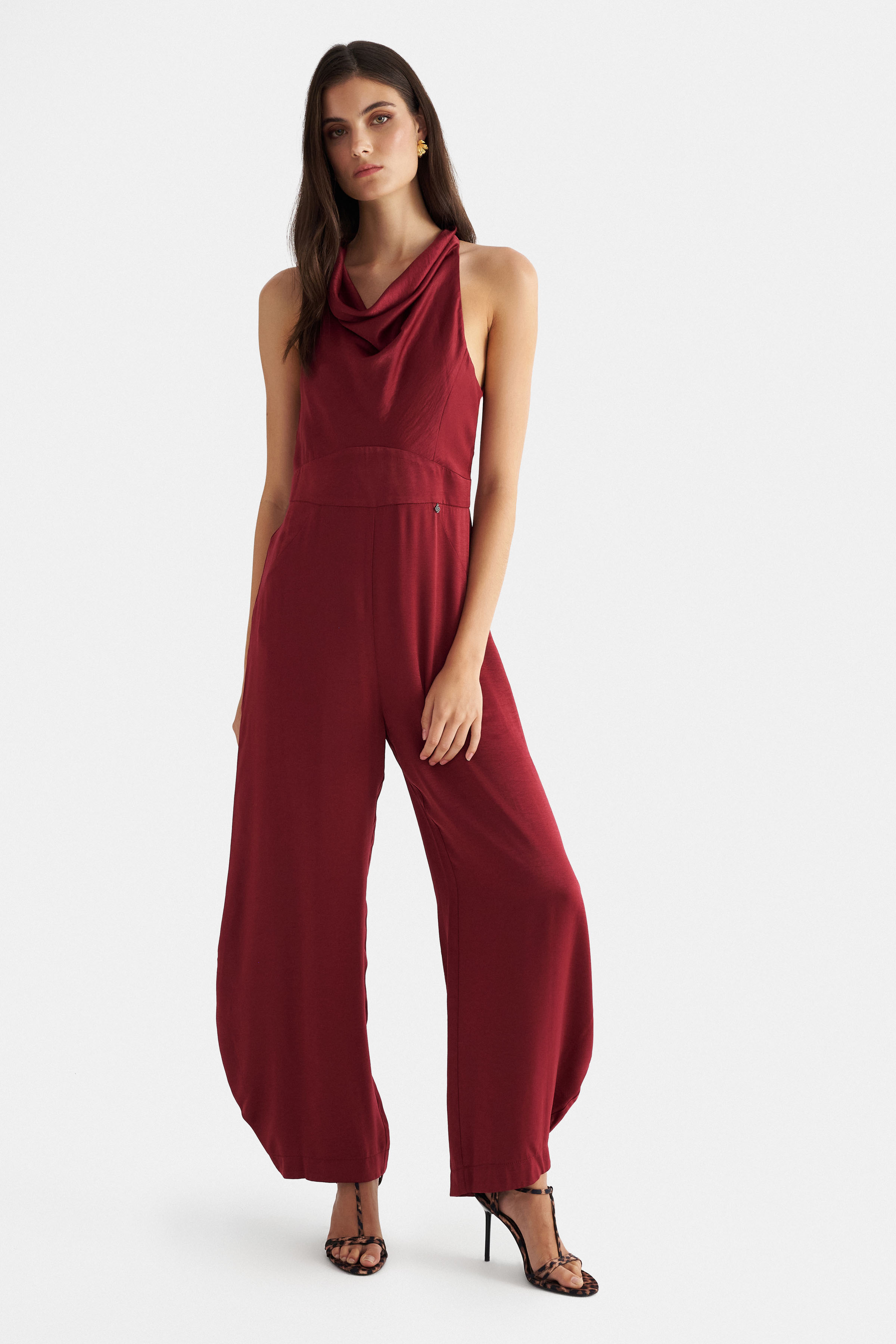 Ολόσωμη φόρμα halter neck - BORDEAUX