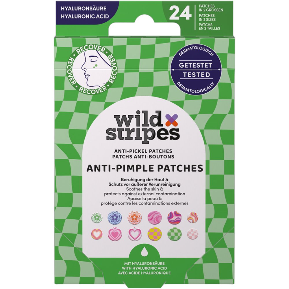 Wild Stripes Groovy Recover Anti-Pimple Patches Επιθέματα για Κάλυψη & Προστασία του Δέρματος από Ορατά Σπυράκια με Υαλουρονικό Οξύ 24 Τεμάχια