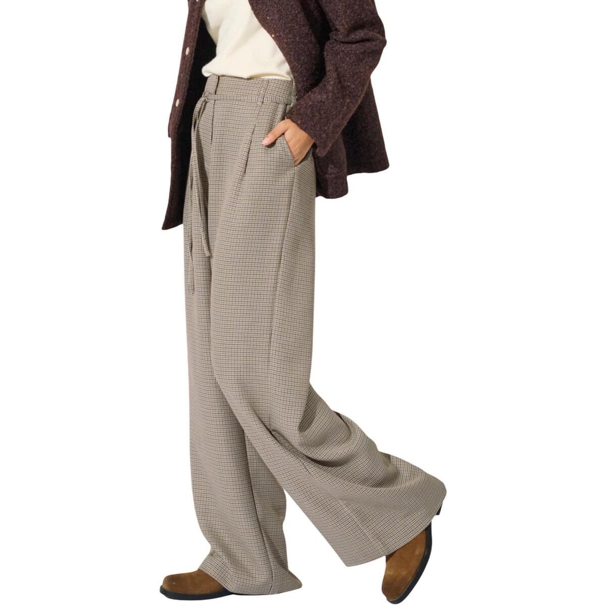 Παντελόνα Only ONLMIRIA HW CHECK BELT WIDE PANT CC TLR 15376507