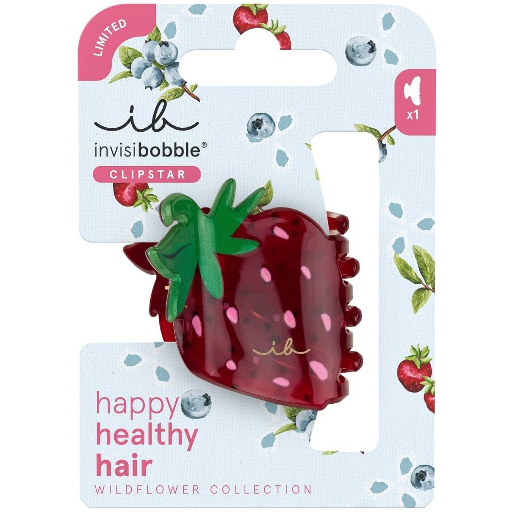 Invisibobble Limited Collection Wildflower Berry Brighter Clipstar Κλιπ Μαλλιών σε Σχήμα Φράουλας για Καλοκαιρινό & Παιχνιδιάρικο Styling 1 Τεμάχιο