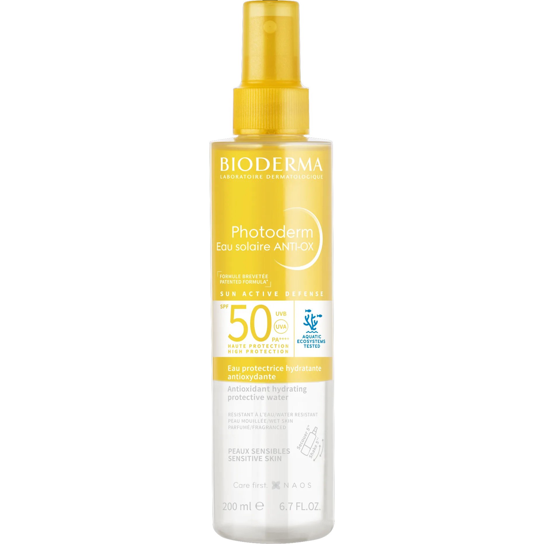 Bioderma Photoderm Eau Solaire Anti-Ox Hydrating Protective Water Spf50 Αντηλιακό Νερό Υψηλής Προστασίας σε Spray για Πρόσωπο, Σώμα & Μαλλιά 200ml