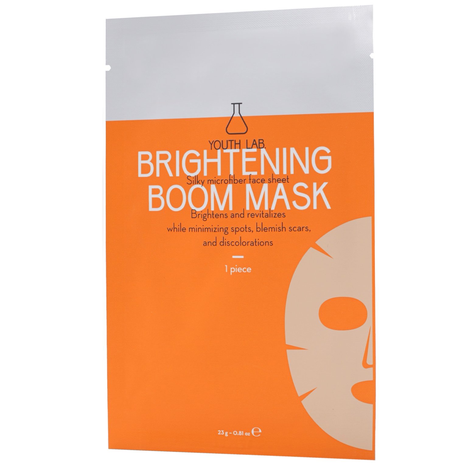 Youth Lab Brightening Boom Sheet Mask Εμποτισμένη Υφασμάτινη Μάσκα Προσώπου με Λευκαντική, Αναπλαστική & Ενυδατική Δράση για Λάμψη 23g