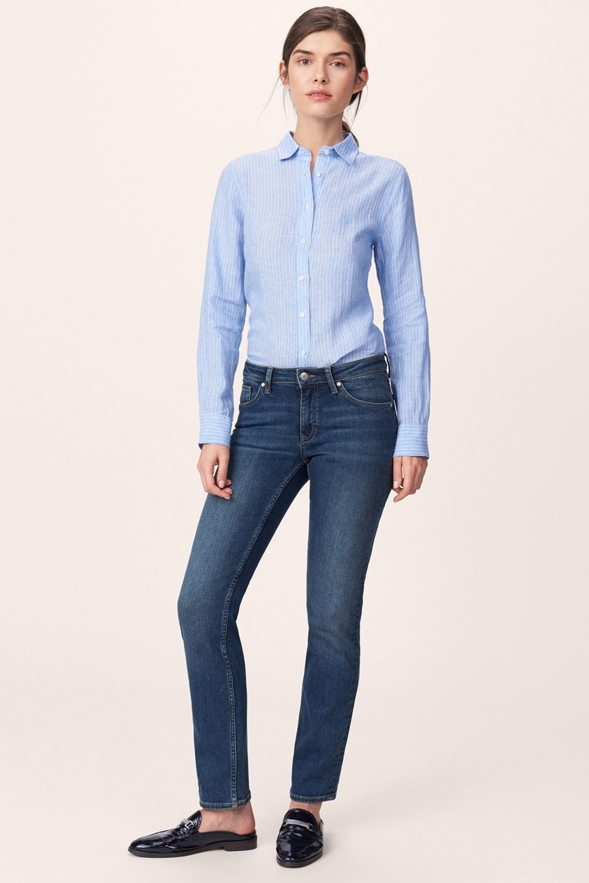 Gant γυναικείο τζιν παντελόνι Straight Super Stretch Denim (32L)