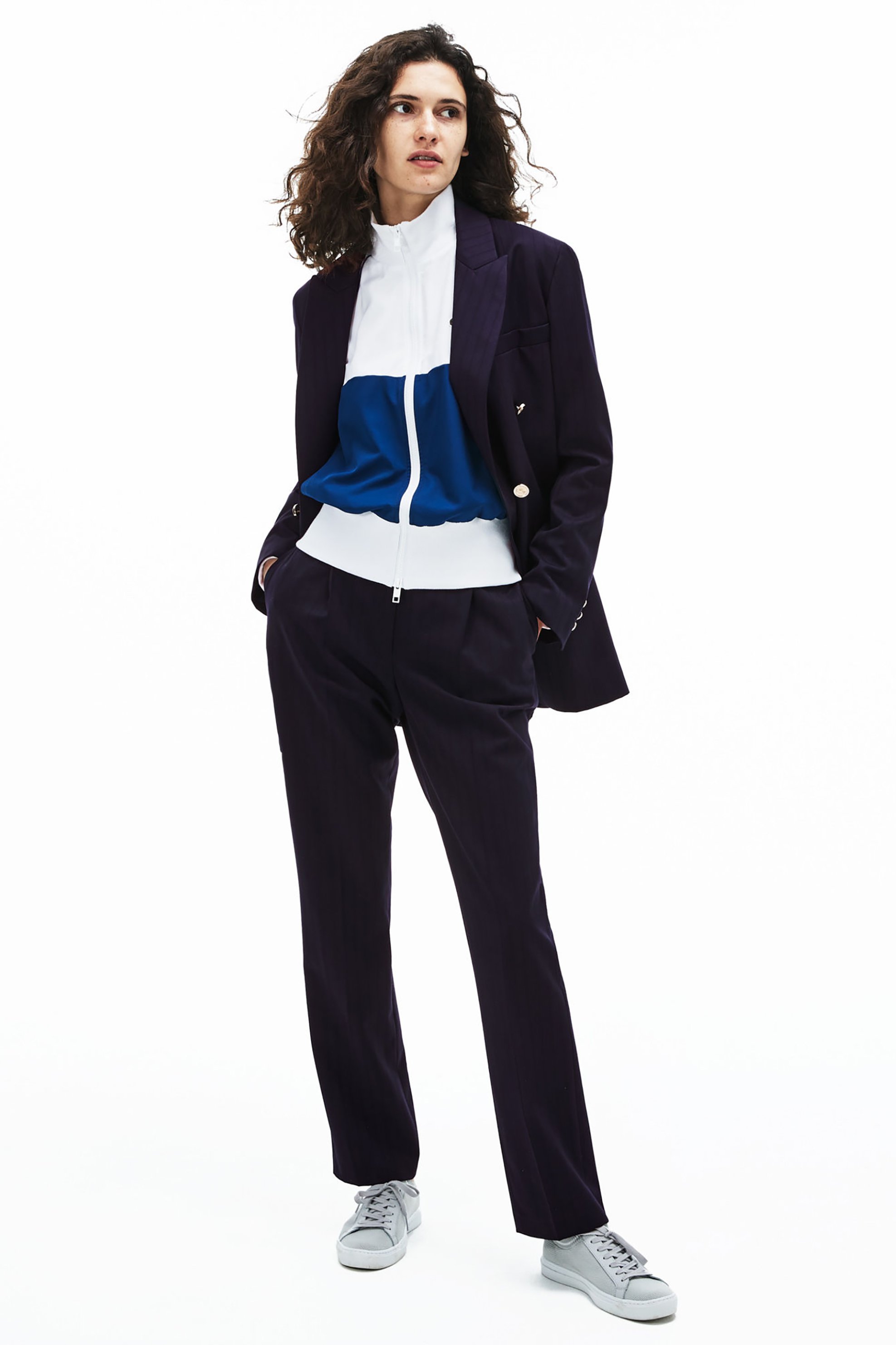 Lacoste γυναικείο σακάκι Oversized Tone-On-Tone Striped