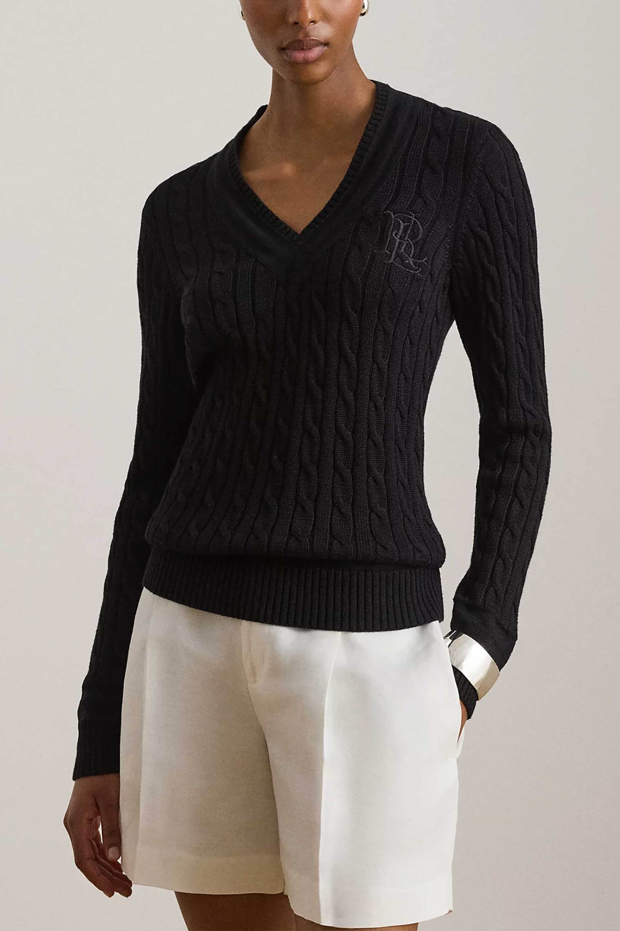 Lauren Ralph Lauren γυναικείο πουλόβερ με cable knit pattern Relaxed Fit