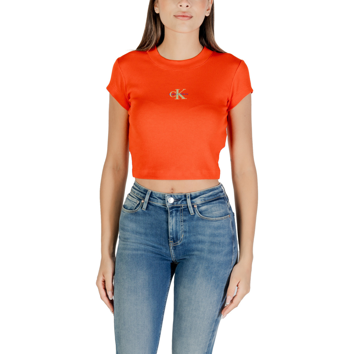 T-shirt με κοντά μανίκια Calvin Klein Jeans MONOGRAM BABY TEE LV047AB802