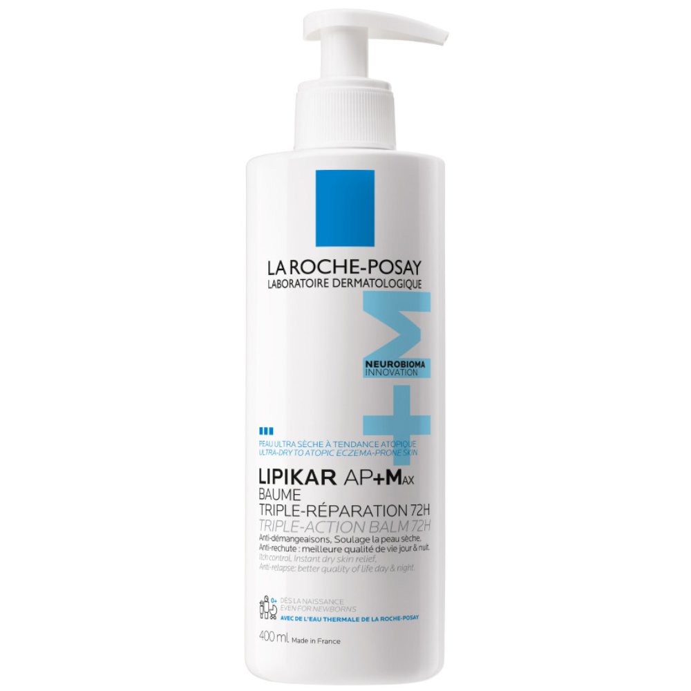 La Roche-Posay Neurobioma Lipikar Baume AP+MAX Face & Body Ενυδατικό Βάλσαμο Αναπλήρωσης Λιπιδίων για Δέρμα Πολύ Ξηρό Ή Με Τάσης Ατοπίας που Χαρίζει Αίσθηση Ανακούφισης με Αντλία 400ml