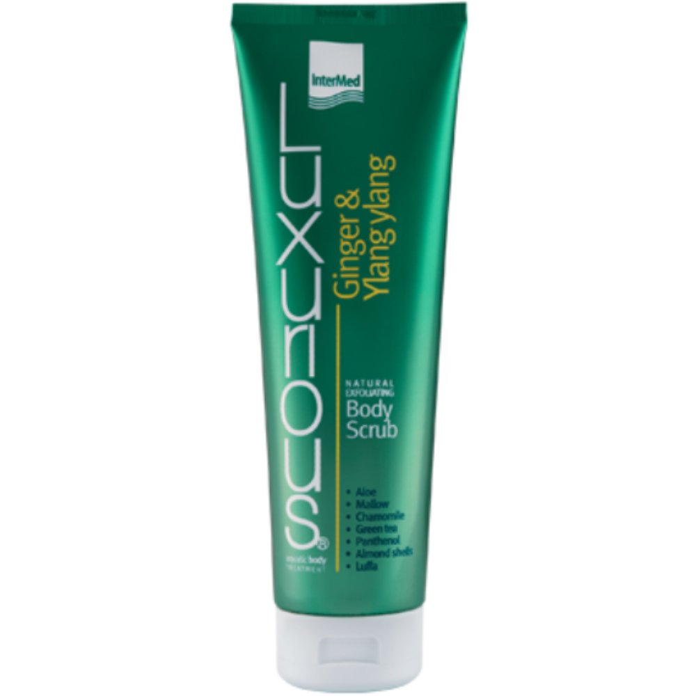 Luxurious Ginger & Ylang Ylang Natural Exfoliating Body Scrub Ενυδατικό Απολεπιστικό Σώματος με Αναζωογονητικό Άρωμα Τζίντζερ & Υλάνκγ Υλάνγκ για Λείο & Απαλό Δέρμα 280ml
