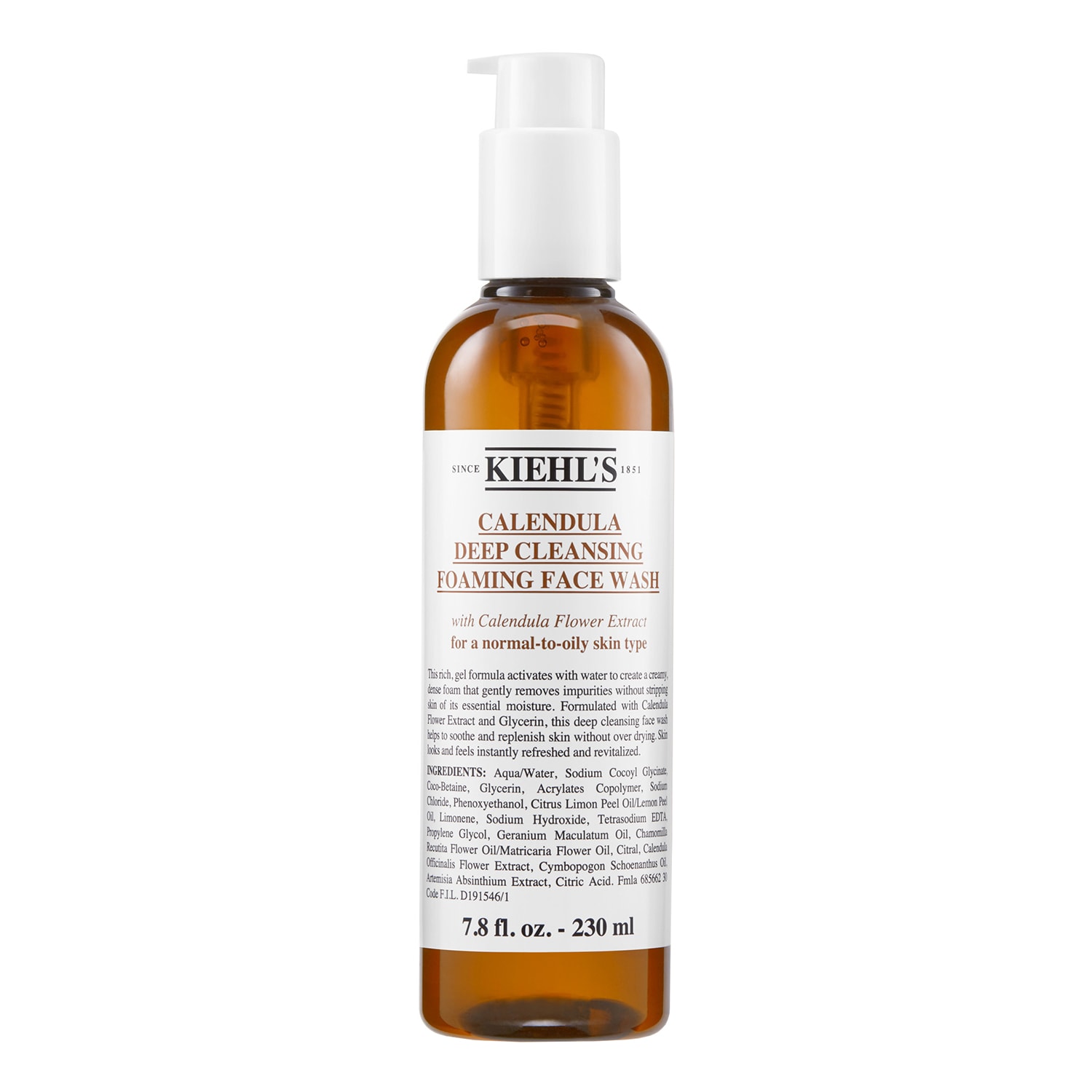Kiehl's Since 1851 - Calendula Foaming Wash - Αφρώδη τζελ καθαρισμού προσώπου | 230 ml
