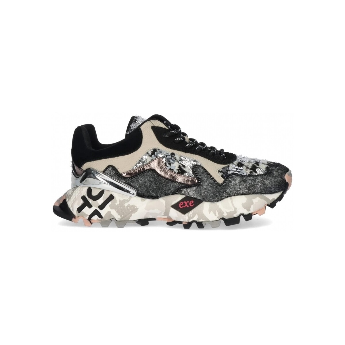 Sneakers Exé Shoes EXÉ Sneakers 134-28P - Black/Grey/Leather